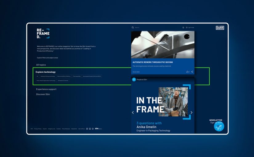 REFRAMED Das neue Online-Magazin von Dürr